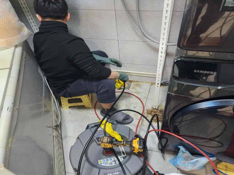 과천 싱크대막힘 작업사례 7
